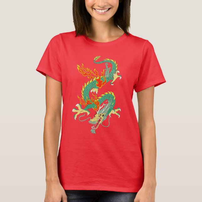 Kinesiska drakmer, underordnat T-Shirt (Framsida)