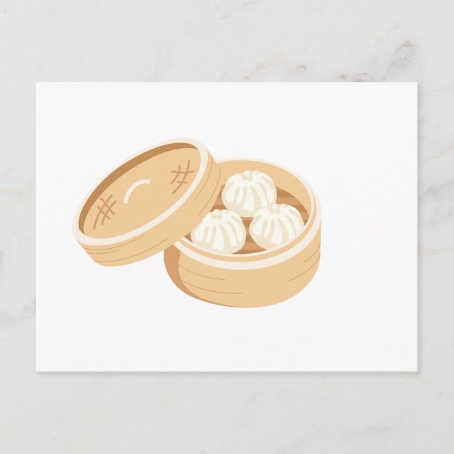 Kinesiska Dumplings Vykort (Framsida)