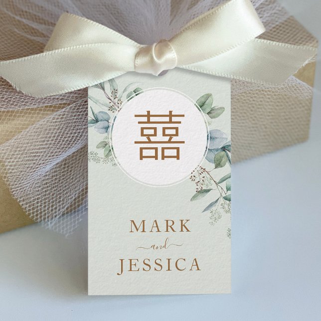 Kinesiska Eukalyptus Dubbel Lycka/Song Hy Presentetikett (Skapare uppladdad)