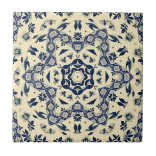 Kinesiska fåglar ~ Bees ~ Blommor ~ Delft ~ * ~ Kakelplatta
