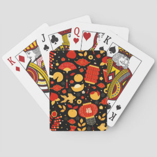 Kinesiska fästsymboler för nyårsBra Casinokort