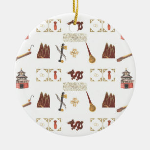 Kinesiska favoriter Rund Ornament