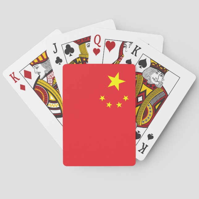 Kinesiska flaggan casinokort (Baksidan)