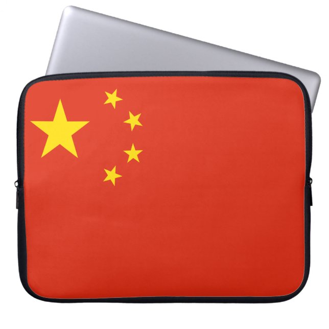 Kinesiska flaggan (Kina) Laptop Fodral (Framsidan)