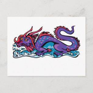 Kinesiska från Dragon Serpent Fantasy Fiction Teck Vykort