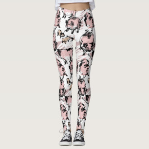 Kinesiska Gris-året 2019 Ursprungliga teckning-le Leggings