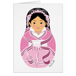 Kinesiska, HanFu Matryoshka-kort OBS Kort
