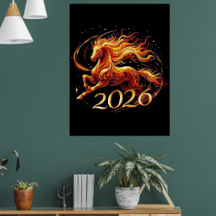 Kinesiska Hästens år 2026-firande Poster