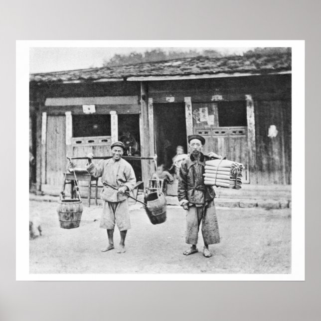 Kinesiska Hawkers, c.1870 (b/w-foto) Poster (Framsidan)