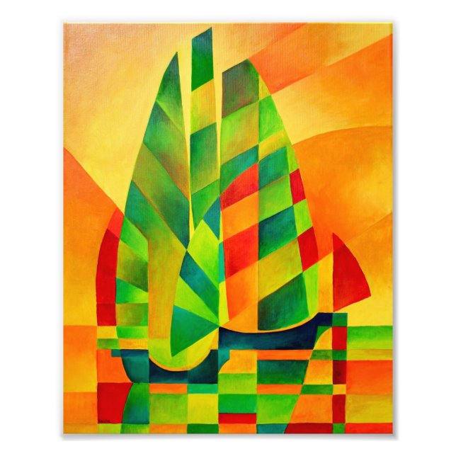 Kinesiska Junks, Sunset, Sails and Shadows Bold Fototryck (Framsidan)