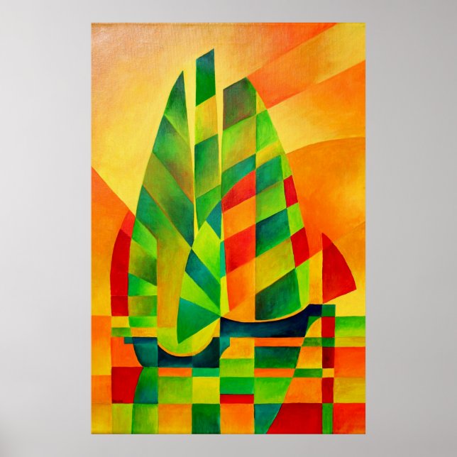 Kinesiska Junks, Sunset, Sails and Shadows Bold Poster (Framsidan)