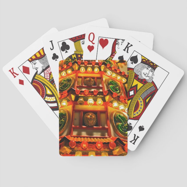 Kinesiska karnevalslyktor casinokort (Baksidan)