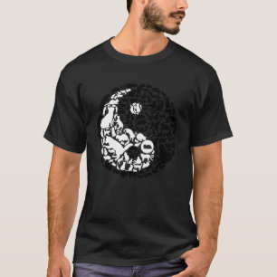 Kinesiska katter Yin Yang Symbol Cat T Shirt