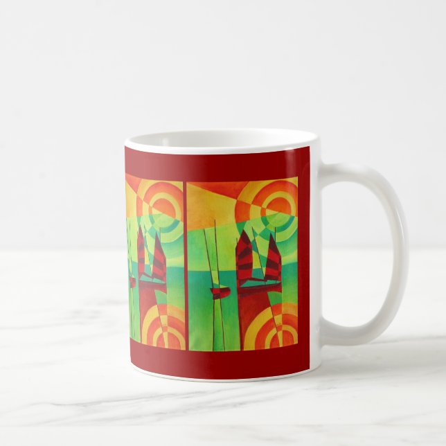 Kinesiska knutpunkter om stillastående kubism i Va Kaffemugg (Höger)