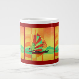 Kinesiska knutpunkter seglar till Kuba Geo Art Jumbo Mugg