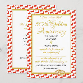 KINESISKA kristna skriftställen Särskild 50-årsjub Inbjudningar