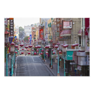Kinesiska kvarteren på Grant Street i San Francisc Fototryck