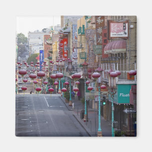 Kinesiska kvarteren på Grant Street i San Francisc Magnet