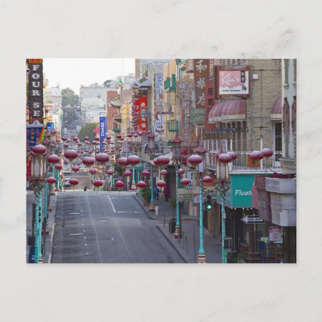 Kinesiska kvarteren på Grant Street i San Francisc Vykort (Framsida)
