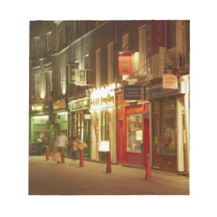 Kinesiska kvarteret, Soho, London, England, Storbr Anteckningsblock