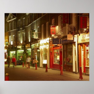 Kinesiska kvarteret, Soho, London, England, Storbr Poster