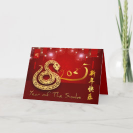 Kinesiska Lanternor Fireworks Snake Year 2025 HGC Kort