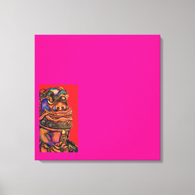 Kinesiska lejon canvastryck (Framsida)