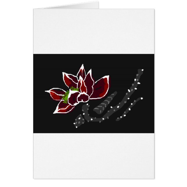 Kinesiska lotusblommafärger hälsningskort (Framsidan)