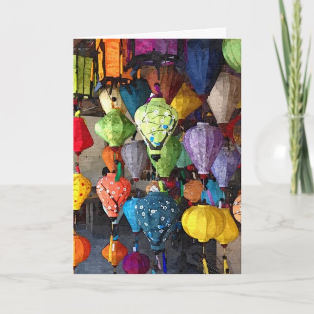 Kinesiska lyktor kort (Framsida)