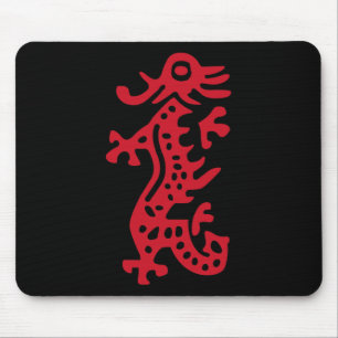 Kinesiska Mah Jong Red Dragon Tile Mahjong Costume Musmatta