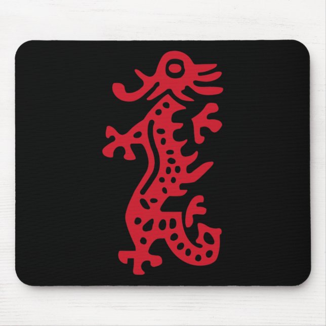 Kinesiska Mah Jong Red Dragon Tile Mahjong Costume Musmatta (Framsidan)
