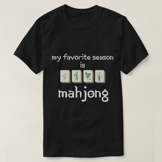 Kinesiska Mahjong Champion Tournament Mahjongg Til T Shirt (Design framsida)