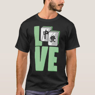 Kinesiska Mahjong Kärlek Spame Tiles for Casino Pl T Shirt