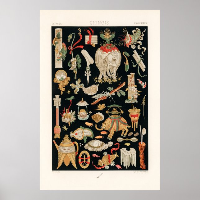 Kinesiska Mönster Poster (Framsidan)