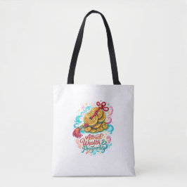 Kinesiska Mynt Lucky Charm Tote Bag | Feng Shui Gå Tygkasse