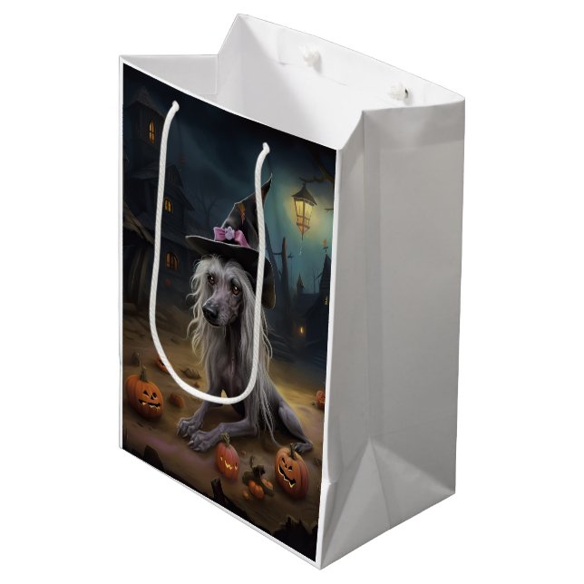 Kinesiska Nakenhundar Pumpa Halloween Skräckinjaga (Framsidan Vinklad)