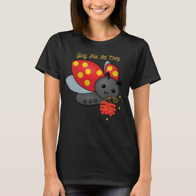 Kinesiska nya årets Ladybug-filter T Shirt (Framsida)