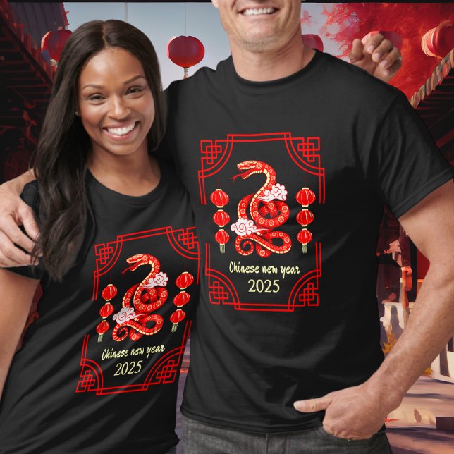 Kinesiska nyår 2025: Ormen Lantern Corners T Shirt (Skapare uppladdad)