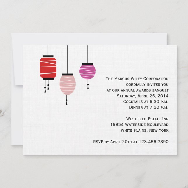 Kinesiska nyår - Lantskocksvansskål, Party Inbjudningar (Framsida)