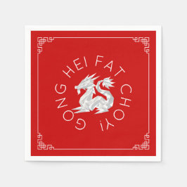 Kinesiska nyåringar Origami Dragon Napkins Pappersservett