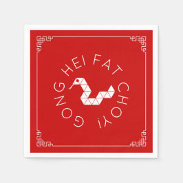 Kinesiska nyårsnusjor av arten Origami Pappersservett