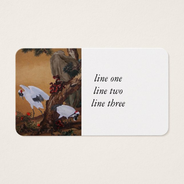 Kinesiska öar under Gräs Träd Visitkort (Framsidan)