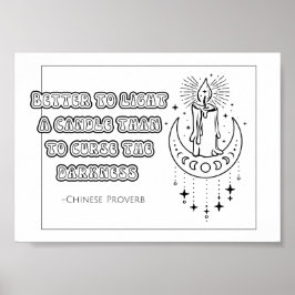 Kinesiska ordspråk - färgning Poster