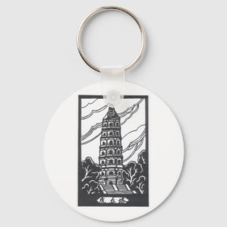 Kinesiska Pagoda Nyckelring