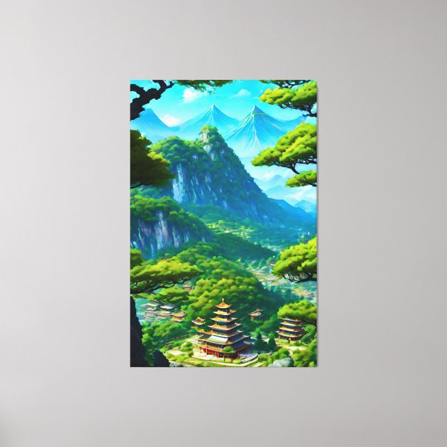 Kinesiska Palace Valley Canvastryck (Framsida)