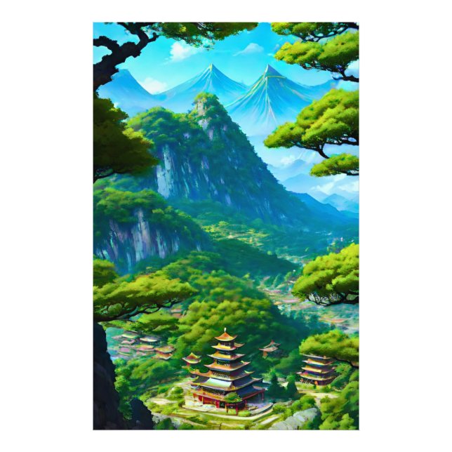 Kinesiska Palace Valley Fototryck (Framsidan)