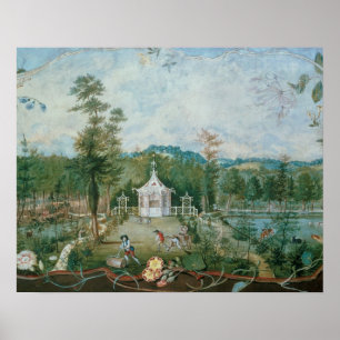 Kinesiska Pavilion på engelska Garden, 18:e centu Poster