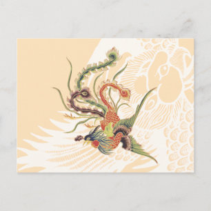 Kinesiska Phoenix - Fenghuang Mythological Birds A Vykort