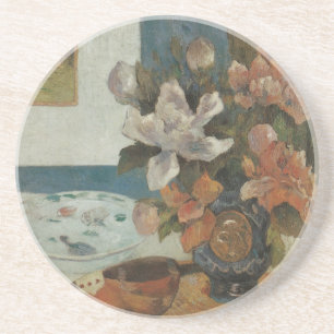 Kinesiska pioner och mandolin av Paul Gauguin Underlägg Sandsten