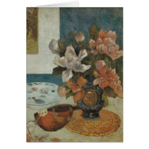 Kinesiska ponnyer och mandolin av Paul Gauguin Hälsningskort